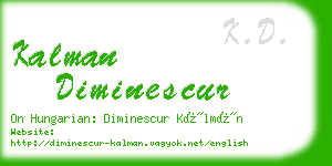 kalman diminescur business card